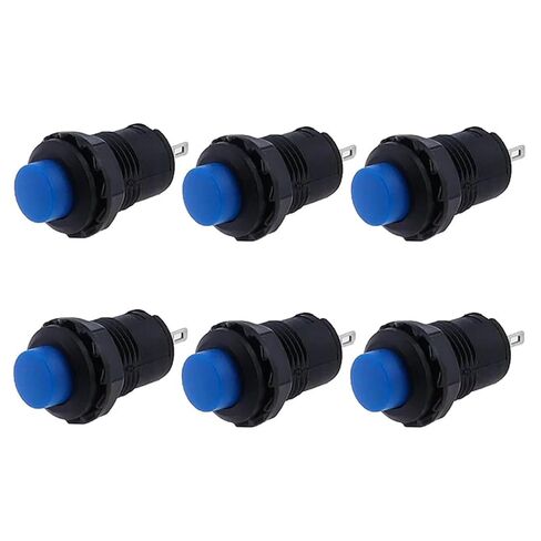 6 قطع مفتاح زر الضغط، مفاتيح ذاتية القفل/لحظية DS228 DS428 12 ملم إيقاف التشغيل 3A /125VAC 1.5A/250VAC (6 قطع لكل لون) in Kuwait