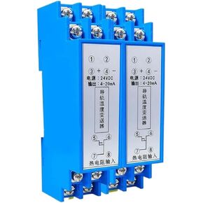 1pcs Rail Type Temperature Transmitter pt100 Intelligent k-Type thermocouple Resistance Module Signal Isolator 4-20mA 0-5v 0-10V(-50-100) in Kuwait