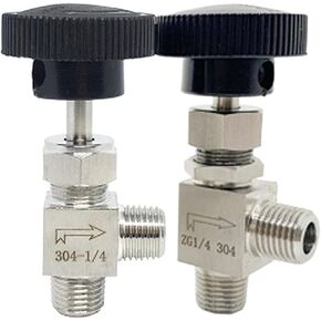 1Pcs/5Pcs 1/2" ZG Male Thread Stainless Steel 304 Valve Right Angle 90 Flow Control Valve for Water Air(1/8",2Pcs) in Kuwait
