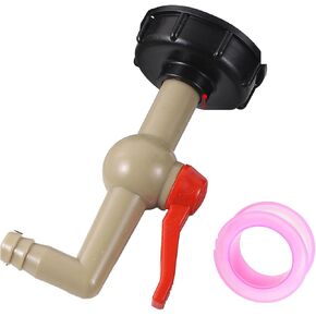 Water Tank Replacement Adapter Garden Irrigation Joint S60x6 Thread 1/2" 3/4" 1" Thread Ball Valve Hose Switch IBC Tank Fitting(As shown-09) in Kuwait