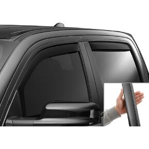 Weathertech مخصص لائحة النافذة الجانبية المنحرفات لشاحنة RAM 1500 ، RAM Truck 1500 TRX ، RAM 1500 ، RAM 1500 TRX CREW CAB - (82935IM) ، مجموعة أمامية وخلفية - داكن الصبغة in Kuwait