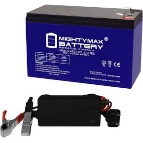 Mighty Max Battery 12V 9AH GEL F2 Replacement Battery Compatible With 6-DW-9, AB1290 + 12V Charger in Kuwait