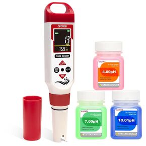 pH Chlorine Meter Digital 7 in 1, Pool ORP Salinity Meter Test pH CL Salt ORP EC TDS Temp, for Pools Aquariums Hydroponics Drinking Water Hot Tubs, Water Test Kit, with Calibration Solution in Kuwait