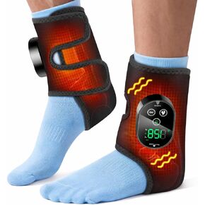 2 Pack Cordless Foot Massager for Neuropathy, Ankle Massager for Pain Relief, Foot Renew Massager for Neuropathy, Ankle Heating Pad with Massage, Foot Heating Pad, 6 Heats, 3 Massages, Black in Kuwait