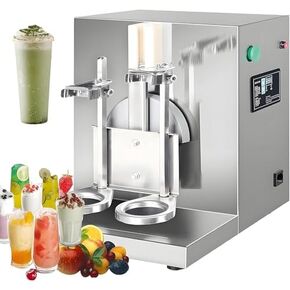 شاكر شاي الحليب الكهربائي، خلاط أوتوماتيكي بكوب مزدوج من الفولاذ المقاوم للصدأ لشاي الفقاعات والعصير والقهوة والحليب والكوكتيلات in Kuwait