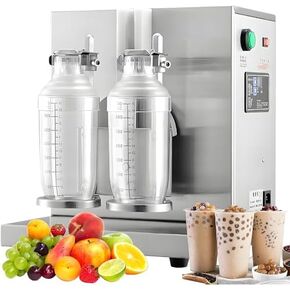ماكينة رج شاي الحليب الكهربائية - خلاط مشروبات مزدوج الرأس 360 درجة لشاي الفقاعات والعصائر والقهوة والكوكتيلات - بسعة 350 مل إلى 1000 مل in Kuwait