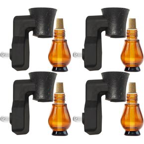 مجموعتان من قابس معطر الهواء الفارغ، موزع زيت بقابس جداري مستقطب لرائحة المنزل المميزة من الزيوت العطرية الطبيعية، EO+ماء، عبوة العطر (أبيض) in Kuwait