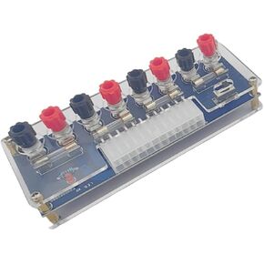 مصدر طاقة ATX إلى محول آخر ملزم - تحويل إلى مخرجات +12 فولت، 12 فولت، +5 فولت، +3.3 فولت | يتضمن حماية الصمامات، ومفتاح التشغيل/الإيقاف، ومؤشر LED والغلاف | مثالية لاختبار الإلكترونيات وتصحيح الأخطاء وإصلاحها in Kuwait