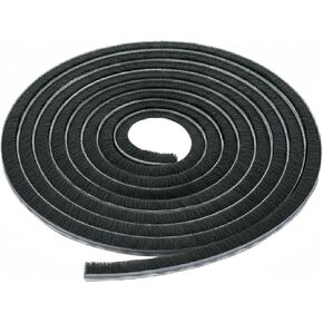 Brixwell Vanguard Astragal Pile Weatherstrip 0.625" Pile Height, 100' Roll, Black Finish - Adjustable Seal Strip for Reducing Air, Dust, and Moisture in Residential and Commercial Use in Kuwait