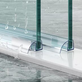 انزلاق الباب دش أسفل الختم، 2 جهاز كمبيوتر شخصى 5/16 "× 36" البولي انزلاق الباب الاجتياح للزجاج 5/16 بوصة، زجاج بدون إطار دش شريط ختم الباب وقف التسربات وإنشاء حاجز المياه in Kuwait