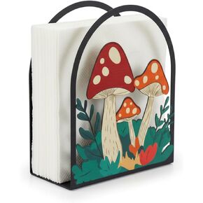 Mushroom Kitchen Decor, Metal Mushroom Napkin Holder, Nature Decor Mushroom Kitchen Accessories Paper Towel Holder, Tissue Holder for Mushroom Lovers, Rustic Farmhouse Decor in Kuwait