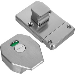 Luxshiny Stainless Steel Bathroom Door Latch with Occupancy Indicator, Public Toilet Partition Privacy Bolt Lock, Thickened Slide Bolt for Commercial Restroom Doors in Kuwait