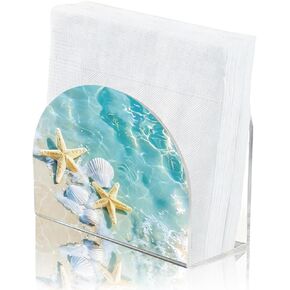 Flowers Napkin Holder Acrylic Napkin Holders Classic U-shaped Design Tables Acrylic Serviette Organizer for Bars Cafes Kitchens Dinners Room Tables Parties Wedding Restaurants Houses Office in Kuwait