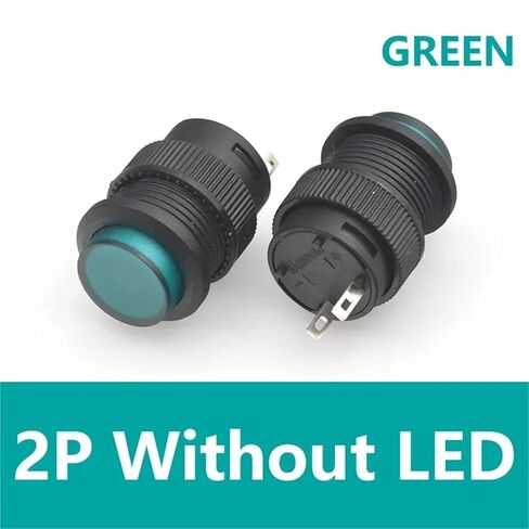 5/10 قطعة مفتاح زر ضغط، قفل ذاتي 16 مم/لحظي مع إضاءة LED 5 ألوان 4Pin R16-503/AD R16-503/BD (بدون LED أخضر، 10 قطع، إعادة ضبط) in Kuwait