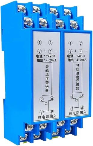 1pcs Rail Type Temperature Transmitter pt100 Intelligent k-Type thermocouple Resistance Module Signal Isolator 4-20mA 0-5v 0-10V(-50-100) in Kuwait