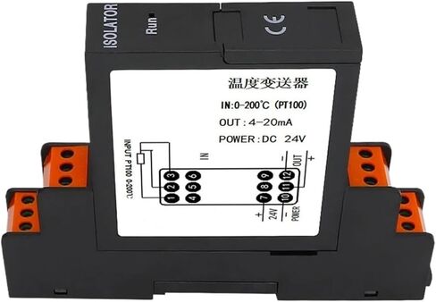 Pt100 Thermal Resistance Rail Type Temperature Transmitter Signal Isolator to 4-20mA Analog 0-10V Output(1 in 2 Out) in Kuwait