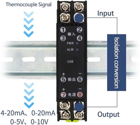 Thermocouple Temperature Transmitter - Isolate and Transmit Signals to 4-20mA/0-10V/0-5V Outputs in Kuwait