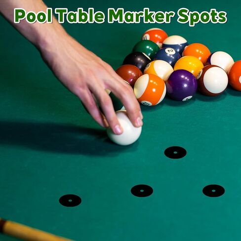 8Sheets/192PCS Pool Table Marker Dots, Starting the Game on the Billiards Table Dot Marker, Billiard Accessories, for Use in Billiard Halls/Home Billiards Tables (Black) in Saudi Arabia