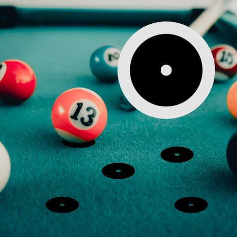 8Sheets/192PCS Pool Table Marker Dots, Starting the Game on the Billiards Table Dot Marker, Billiard Accessories, for Use in Billiard Halls/Home Billiards Tables (Black) in Saudi Arabia