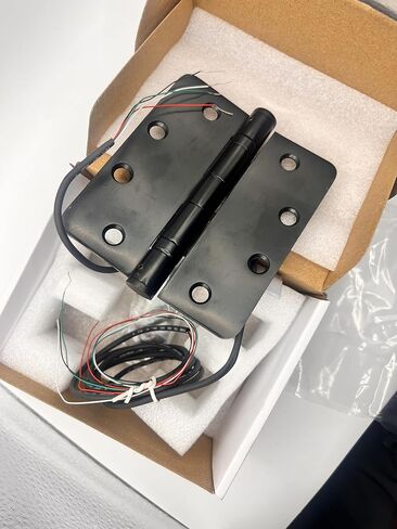 4 Wire Electrified Round Corner Hinge Black 4.5"*4" in Saudi Arabia