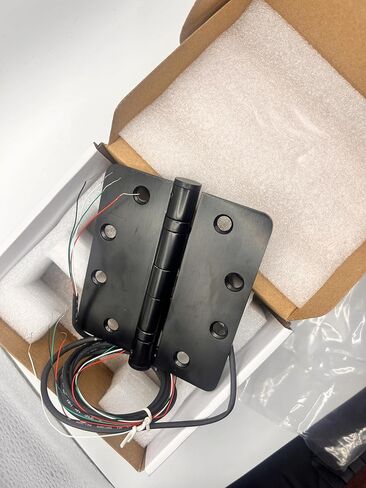 4 Wire Electrified Round Corner Hinge Black 4.5"*4" in Saudi Arabia