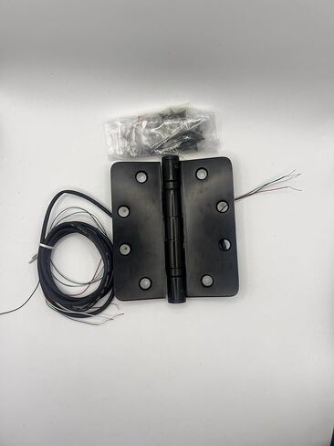 4 Wire Electrified Round Corner Hinge Black 4.5"*4" in Saudi Arabia