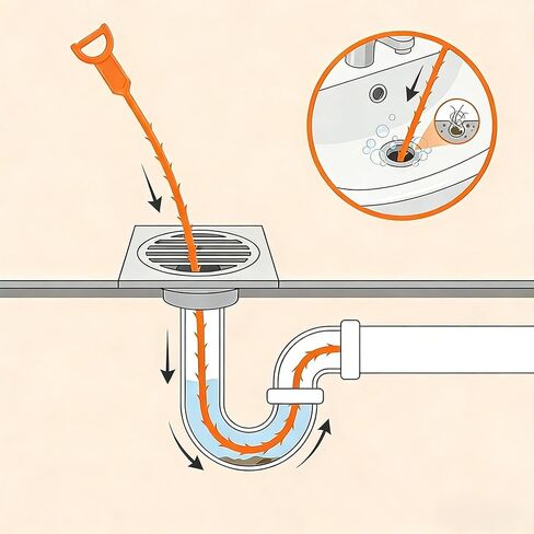 ثعبان الصرف الصحي مقاس 20 بوصة، مزيل انسداد الصرف - أداة إزالة شعر الثعبان المرنة القابلة لإعادة الاستخدام للحوض، وإزالة شعر الثعبان - أداة فك انسداد السباكة سهلة الاستخدام للمرحاض وحوض الحمام والمجاري (10 عبوات) in Kuwait