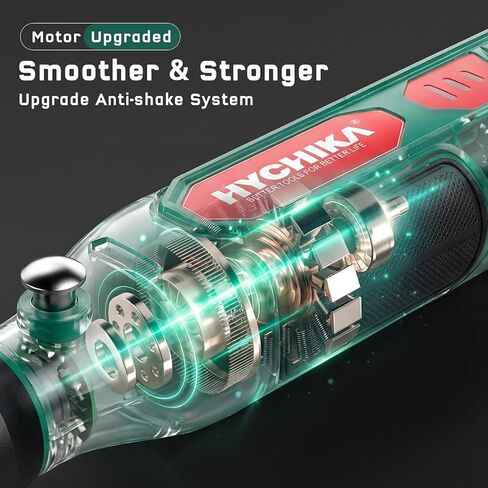 مجموعة أدوات دوارة لاسلكية صغيرة من HYCHIKA - 89 قطعة من الملحقات للحفر والصنفرة والتلميع والنقش، أداة متعددة 3.6 فولت مع سرعة متغيرة، شحن USB-C، مثالية للعمل الجيد بنفسك. in Saudi Arabia