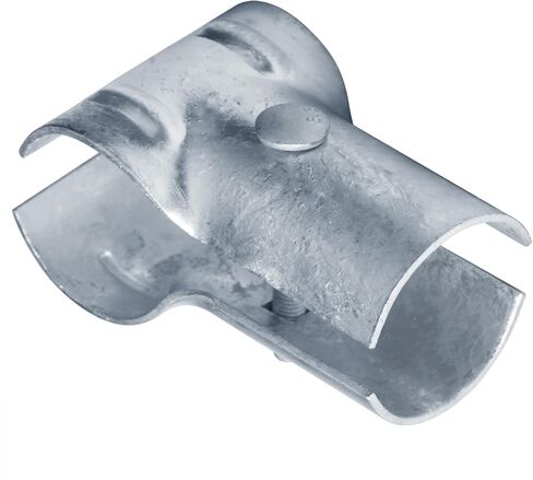 4 Pack End Rail Clamps, 2-3/8" x 2-3/8" Top Rail T Fitting for Chain Link Fence, Corral Panel, 7/64" Thick in Saudi Arabia