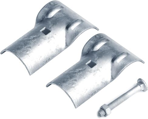 4 Pack End Rail Clamps, 2-3/8" x 2-3/8" Top Rail T Fitting for Chain Link Fence, Corral Panel, 7/64" Thick in Saudi Arabia