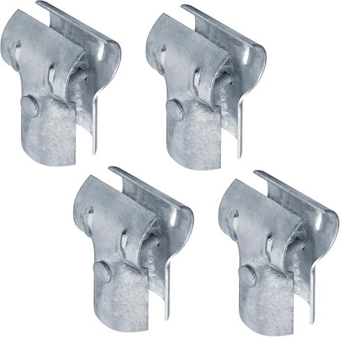 4 Pack End Rail Clamps, 2-3/8" x 2-3/8" Top Rail T Fitting for Chain Link Fence, Corral Panel, 7/64" Thick in Saudi Arabia