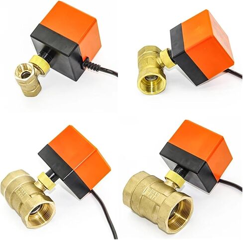 1PCS 1/2" 3/4" 1" 2" Ball Valve 220V 12V 24V 3 Line 2 Point Control Brass Ball Valve Float Valve(1-1/4",220VAC) in Kuwait