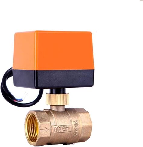 1PCS 1/2" 3/4" 1" 2" Ball Valve 220V 12V 24V 3 Line 2 Point Control Brass Ball Valve Float Valve(1-1/4",220VAC) in Kuwait