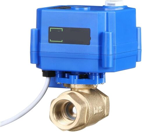 1PCS 1/2" Brass Ball Valve with Manual Function, Full Port, 9-24V AC/DC and 2-Wire Auto Return(NPT_Other_CR04) in Kuwait