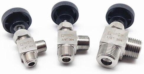 1Pcs/5Pcs 1/2" ZG Male Thread Stainless Steel 304 Valve Right Angle 90 Flow Control Valve for Water Air(1/8",2Pcs) in Kuwait