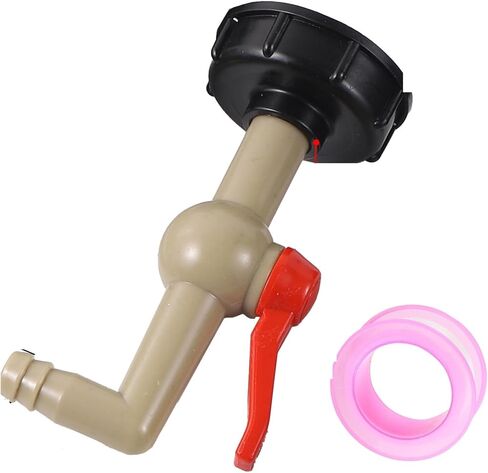 Water Tank Replacement Adapter Garden Irrigation Joint S60x6 Thread 1/2" 3/4" 1" Thread Ball Valve Hose Switch IBC Tank Fitting(As shown-09) in Kuwait