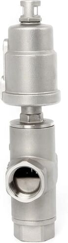 1PCS DN15/20/25 Three-Way clamp 1/2" 3/4" 1" BSPT Three-Way 3-Way 304 Stainless Steel Pneumatic Angle seat Valve(3/4",Thread Type) in Kuwait