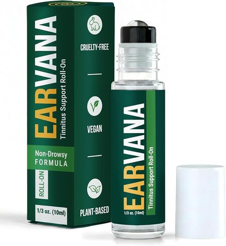 تخفيف طنين الأذن من إيرفانا لطنين الأذن - مزيج من الزيوت العطرية للراحة السمعية - تركيبة موضعية مهدئة لمن يعانون من طنين الأذن - 10 مل صنع في الولايات المتحدة الأمريكية. in Kuwait