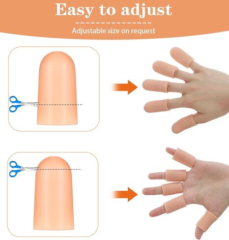20Pcs Finger Cot, Rubber Thumb Protector, Soft Rubber Fingers Covers for Eczema, Wounds, Arthritis (Skin Color, 1.7 * 1 inch) in Saudi Arabia