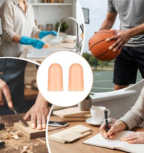 20Pcs Finger Cot, Rubber Thumb Protector, Soft Rubber Fingers Covers for Eczema, Wounds, Arthritis (Skin Color, 1.7 * 1 inch) in Saudi Arabia