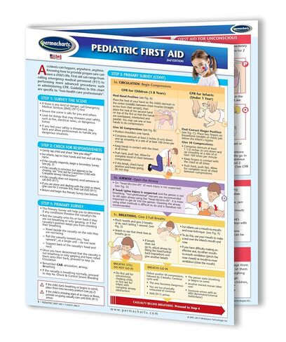 دليل الإسعافات الأولية للأطفال - الدليل المرجعي السريع الطبي من Permacharts in Kuwait