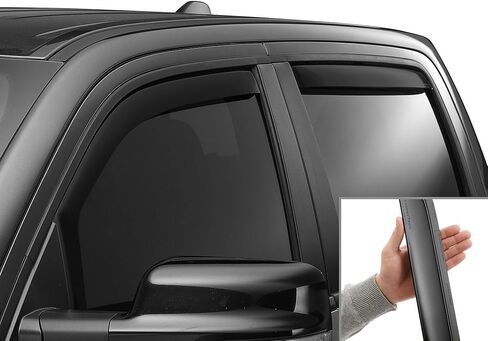 Weathertech مخصص لائحة النافذة الجانبية المنحرفات لشاحنة RAM 1500 ، RAM Truck 1500 TRX ، RAM 1500 ، RAM 1500 TRX CREW CAB - (82935IM) ، مجموعة أمامية وخلفية - داكن الصبغة in Kuwait