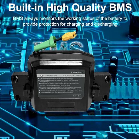 25.2￵￵V 2Ah H￵￵Over￵￵بطارية ليثيوم بديلة لألواح Jetson Hoverboards 50.4Wh طويلة الأمد تناسب 29.4V سكوتر التوازن الذاتي حجم حزمة البطارية: 6.5 * 3.2 * 1.8 بوصة in Kuwait