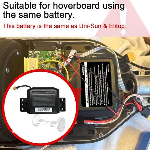 25.2￵￵V 2Ah H￵￵Over￵￵بطارية ليثيوم بديلة لألواح Jetson Hoverboards 50.4Wh طويلة الأمد تناسب 29.4V سكوتر التوازن الذاتي حجم حزمة البطارية: 6.5 * 3.2 * 1.8 بوصة in Kuwait