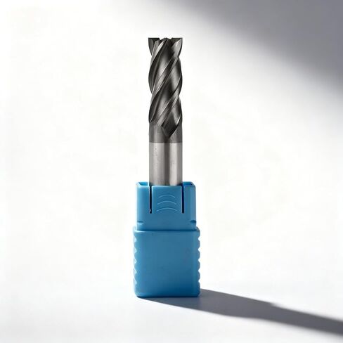 12mm Carbide End Mill, 4 Flute Straight Shank Milling Cutter Tool, Tungsten Steel, 75mm Length - High Wear Resistance, Coated, for Metal and Wood Machining in Saudi Arabia