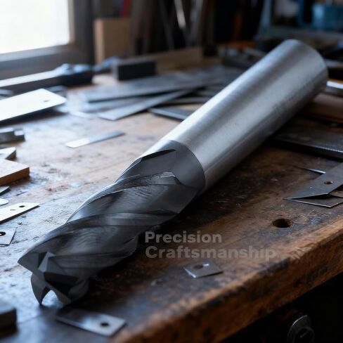 12mm Carbide End Mill, 4 Flute Straight Shank Milling Cutter Tool, Tungsten Steel, 75mm Length - High Wear Resistance, Coated, for Metal and Wood Machining in Saudi Arabia