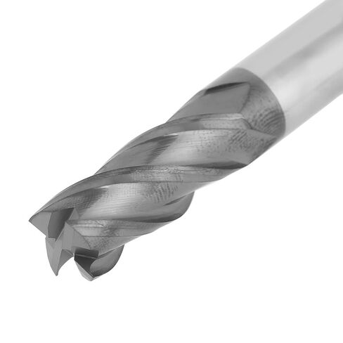 12mm Carbide End Mill, 4 Flute Straight Shank Milling Cutter Tool, Tungsten Steel, 75mm Length - High Wear Resistance, Coated, for Metal and Wood Machining in Saudi Arabia