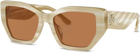 Tory Burch TY7187U Brown & Ivory Horn Sunglasses 53mm in Saudi Arabia