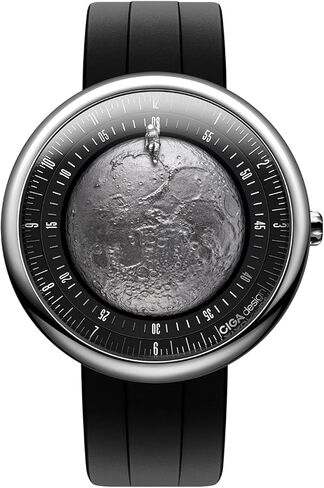 Ciga Design Mechanical Automatic Watch Blue Planet II · Atlantic ، حالة الفولاذ المقاوم للصدأ المستدير ، وتصميم الاتصال الهاتفي الشبيه بالأرض ، والنسخة المضيئة ، و Fluorubber حزام الساعات للرجال والنساء in Kuwait