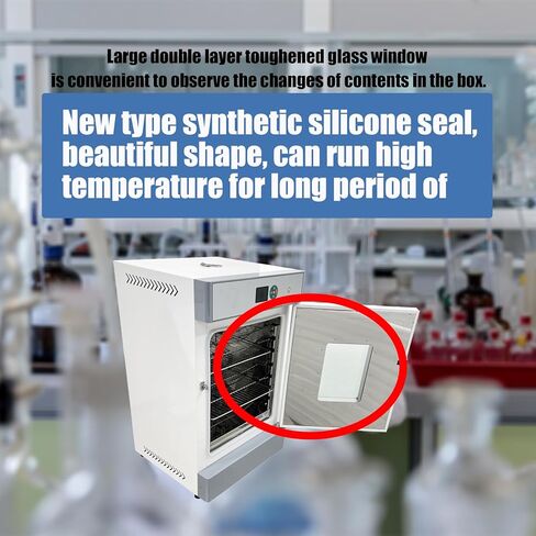 210L Lab Digital Forced Air Convection Drying Oven RT+10-300℃ Large-capacity Heating Oven Adjustable Fan Speed 220V 28.9×25.78×47 inches 3KW in Kuwait